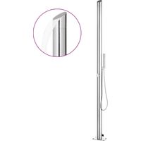 Vidaxl – Douche extérieure en acier inoxydable 220 cm – Tête de douche cascade – Douchette flexible 1,5 m – Support en laiton