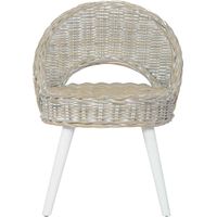 Chaise de canapé rotin kubu blanc