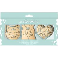 Coffret Découpoirs Bois Classique Créez Des Biscuits Et Décorations En Bois Avec Précision. - Scrapcooking