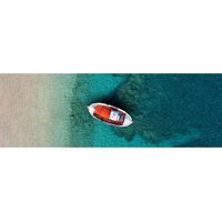 Tableau sur toile bateau 45x135 cm - Impression sur Toile Murale Décorative - Image imprimée en HD sur Toile - Toile sur Châssis en Bois FSC - Fabriqué en France