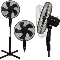 Standing floor fan 45w - 3 modes 5 blades black