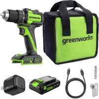 Perceuse-visseuse Brushless 24V GREENWORKS - 45Nm - Batterie 2,0Ah et chargeur - DD345A1