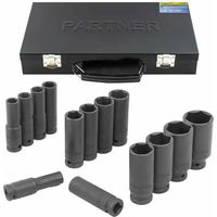Juego de accesorios de impacto 1/2" 14 piezas (11-32mm) (hexagonales)