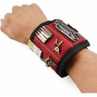 Bracelet magnétique, 10 aimants puissants puissants Bracelet magnétique pour tenir des vis, des clous, des embouts, des attaches, des rondelles, des boulons, des ciseaux, de petits outils et des vis à