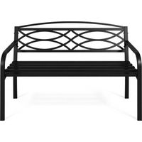 Banc de jardin robuste, banc de parc, banc d'extérieur avec dossier