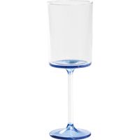 Discobolo Set 4 Calici Vino Bianco in Vetro Borosilicato Soffiato a Mano, Stelo Sottile e Fondello Bluino Elegante per Degustazione Vini e Spumanti