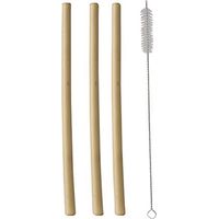 Pajitas de bambú de 23 cm de diámetro, 6 cepillos, 12 unidades