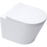 Swiss Aqua Technologies Swiss Aqua Technologie Infinitio Wand-WC ohne Spülrand mit unsichtbarer Befestigung + WC-Deckel mit Fallbremse
