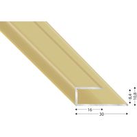 Kügele Gleitabschlussprofil U-Profil, Übergangsleiste 8/1000mm Alu sand eloxiert