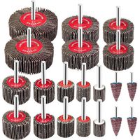 Lot de 20 roues à lamelles abrasives 16-80mm – Pour meulage et polissage – Compatible outils rotatifs – Papier de verre haute qualité