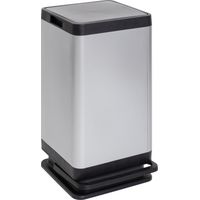 Dea Home Pattumiera Tokyo 80L Effetto Alluminio 38 x 42,5 Cm H 72 Cm - Bidone Rifiuti Pratico ed Elegante