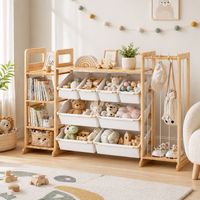 WUMAGIN -Étagère à jouets et livres pour enfants - 133x80x34.5 cm - Plusieurs compartiments - Design moderne européen - Idéal pour les salons, les bureaux et les salles de jeux - C