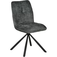 Chaise pivotante de salle à manger CORTINA / Gris foncé/