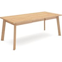 Skraut Home – Table à manger extensible 194x90cm – Pour 10 personnes – Panneaux mélamine 30mm – Style moderne – Pieds en bois chêne