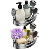 Shower Shelf Shower Storage Corner 2 Pieces No Drilling