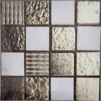 60 pièces Autocollant 3D, 10 x cm Quadratische Mosaikfliesen Tapete Selbstklebend PVC Waterdicht for