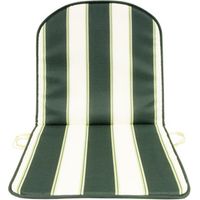 KISSEN MIT RÜCKENLEHNE FÜR STUHL / SESSEL GRÜN GESTREIFT 8 STK