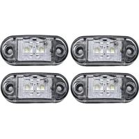 Stück LED-Seitenschildleuchte, 12 V/24 V, vorne und hinten, wasserdichte Anzeigelampe, Positionsseitenlicht für Wohnwagen, Lieferwagen, LKW, Anhänger, Auto, Bus, Boot, Weiß