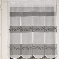 Brise bise en maille esprit feuillage Gris clair 30x60 cm