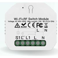 Module interrupteur connecté 10A - WIFI + RF 433 - 1 voie