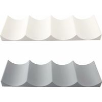 Ahlsen Soporte para botellas de refrigerador, paquete de 2 alfombrillas de almacenamiento para botellas, estante de botellas de plástico apilable, soporte para botellas para refrigerador de cocina, bl