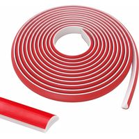 3.5M TPE Quadrant Trim, 129mm Self Adhesive Flexible Skirting Board Trim, Wall Corner Coving Moulding Strip, Gap Caulk Seal Edging for Wall Ceiling Kitchen Shower Laminate Flooring Cabinet