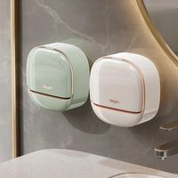 RHG Porte-savon étanche en plastique (lot de 2) Porte-savon de luxe avec bac d'égouttage pour garder le savon au sec.