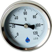 Industriel Température Métal Jauge Sonde 1/2" Entrée Arrière Thermomètre