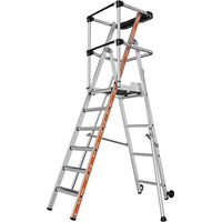 Tubesca Comabi – Escabeau PIRL 6 marches – Hauteur de travail max 3.40m – Plateforme antidérapante 0.50x0.40m – Stabilisateurs latéraux – 2274106