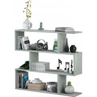 Bücherregal 110x25x97 cm mit 3 Regalböden in Betonoptik – Argentera