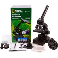 National Geographic 9039001 40x-1280x Mikroskop inkl. Smartphone Halterung Durchlichtmikroskop Monok