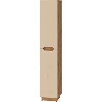 Badschrank Lotta, Eiche/Kaschmir gestreift, 33 x 186 cm mit 2 Türen, Vicco