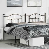 vidaXL Tête de lit de remplacement métal noir 193 cm