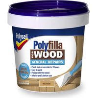 Polycell Polyfilla Wood Filler General Repairs - Ready Mixed Tub - Light - 380g