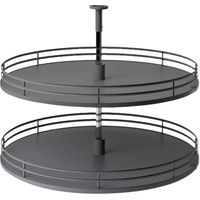 Plateaux tournants rond Ellite - 830BE - Ø plateau 705 hauteur 670 mm - anthracite - INOXA