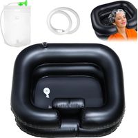 Lavabo à Cheveux Gonflable,Bassin Gonflable pour Laver,Bac à shampoing gonflable,Système de douche de chevet,Grande vasque gonflable,Portable Lavabo Gonflable,Cheveux avec Tube de Drainage