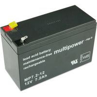 Batterie de plomb - MULTI POWER - MP7,2-12 - 12V 7,2Ah - AGM - Longue durée de vie