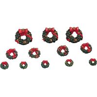 Wreaths With Red Bow Set of 12 Réf. 34957
