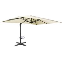 Ombrellone decentrato rotante a 360° CALVI ecru 3x4 M con copertura