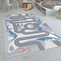 Paco Home Tapis Enfant, Tapis Poils Ras Chambre Enfant Différents Designs Tapis Jeu Coloré 160x220 cm, Crème