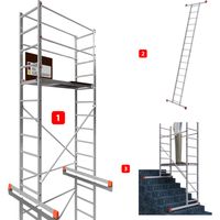 AluCombine 3.0 - 400, Arbeitshöhe 4m, Leiterngerüst & Traverse