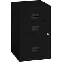 Pierre Henry 3 Drawer A4 Filing Cabinet – Black