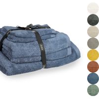 SCHÖNER WOHNEN Set asciugamani SENSE - 1 pezzo 50x100 cm, Blu