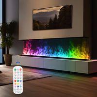 Elektrokamin 3D Wasserdampf 180cm, mehrfarbige Flammen, APP + Fernbedienung