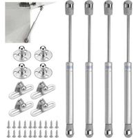 Lot de 4 vérins à gaz pour meuble de cuisine Capacité 120N Installation facile Matériaux ABS et acier Conception silencieuse