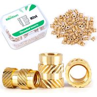 Insertos roscados mintion m2 metal 4mm dorado 70 uds