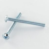 Vis métaux Tête Bombée Large Pozi N°2 / Fendue M5X40 Acier zingué-1 pièce