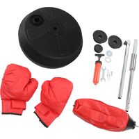Sac de frappe avec support, gants de frappe, sac de frappe vertical réglable, ballon de boxe pour enfants et adultes, entraînement et fitness