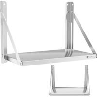 Scaffale da parete pieghevole in acciaio inox per ristorazione fino a 40 kg 60 x 30 cm