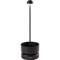 Lampe de table sans fil aluminium BASKET Noir H31cm